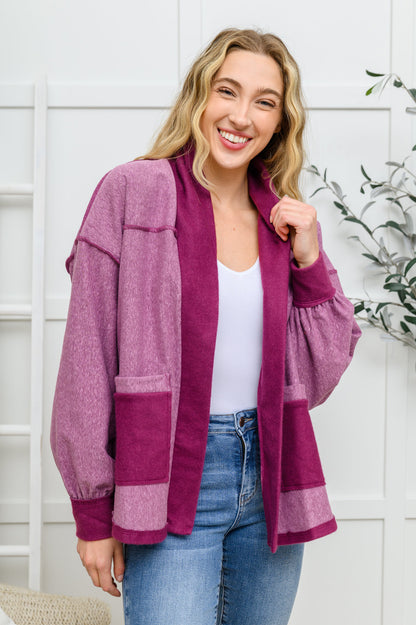 Two Hearts Jacket In Plum