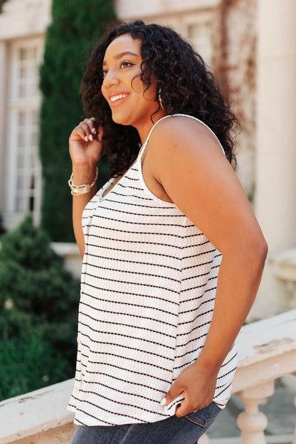 Stripes and Buttons Tank