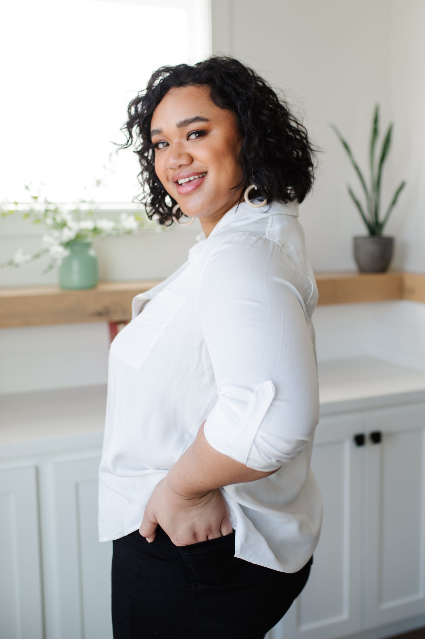 Unwavering Confidence Blouse In White