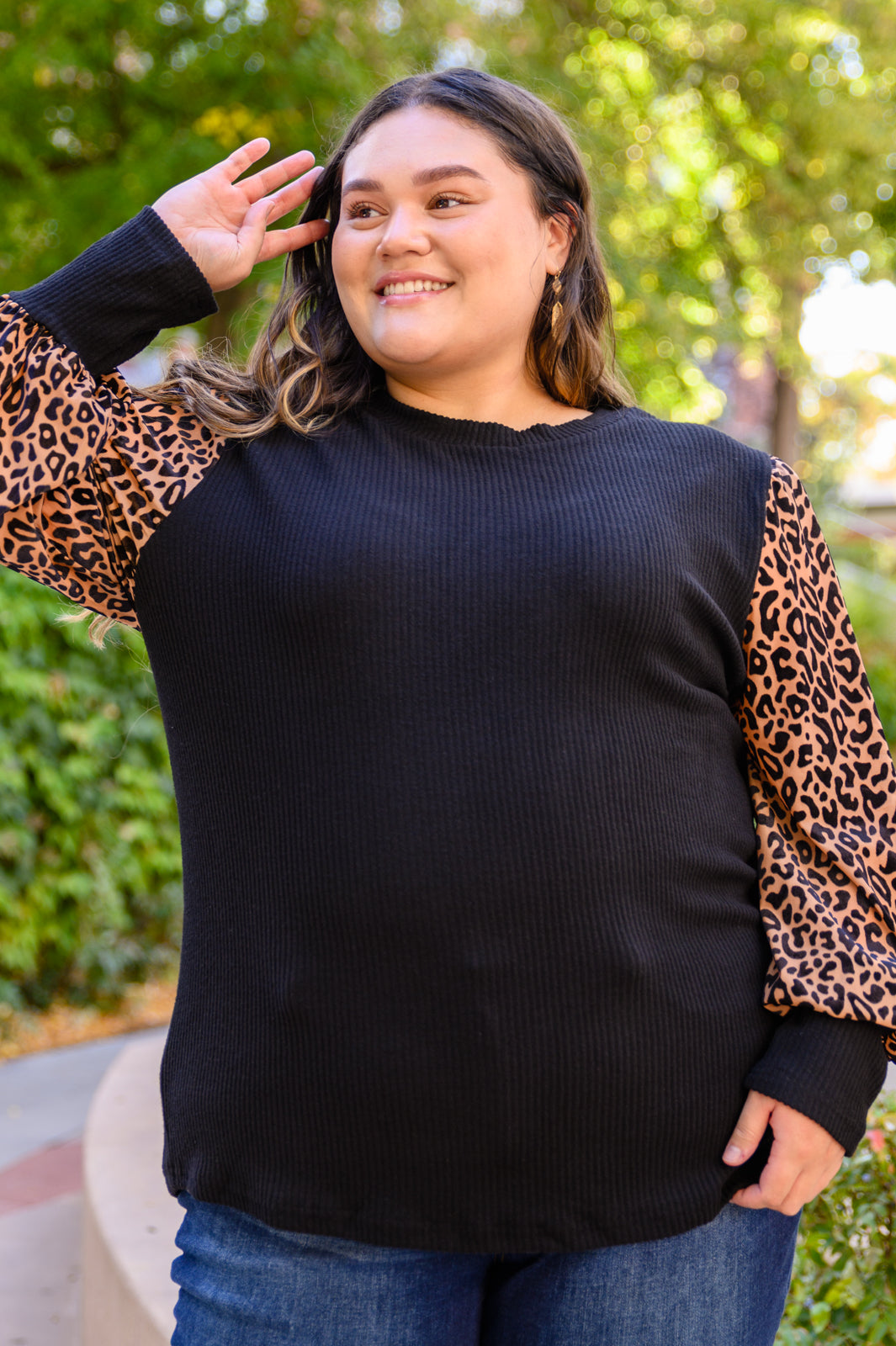 We Have History Animal Print Ribbed Top