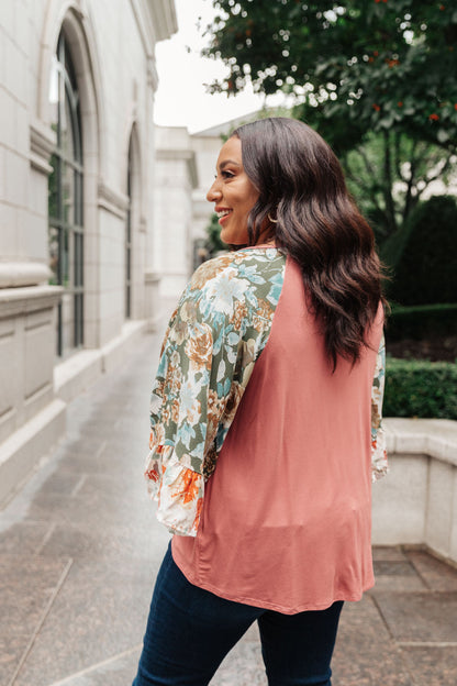 Wear Your Floral On Your Sleeves Top