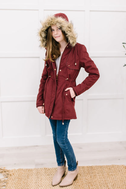 Winter Warm Coat in Wine