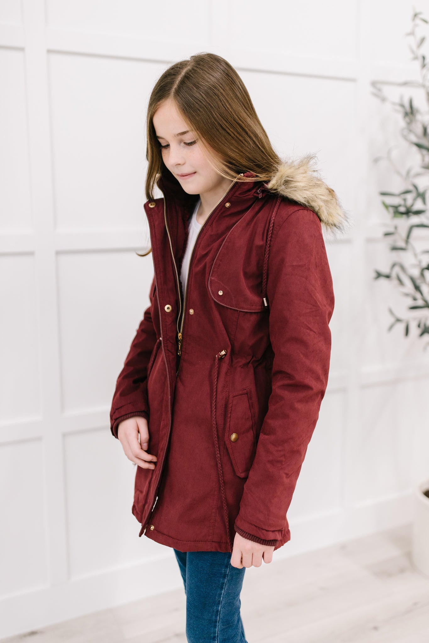 Winter Warm Coat in Wine