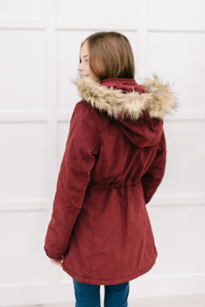 Winter Warm Coat in Wine