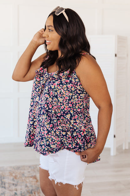 Wispy Ruffle Floral Tank