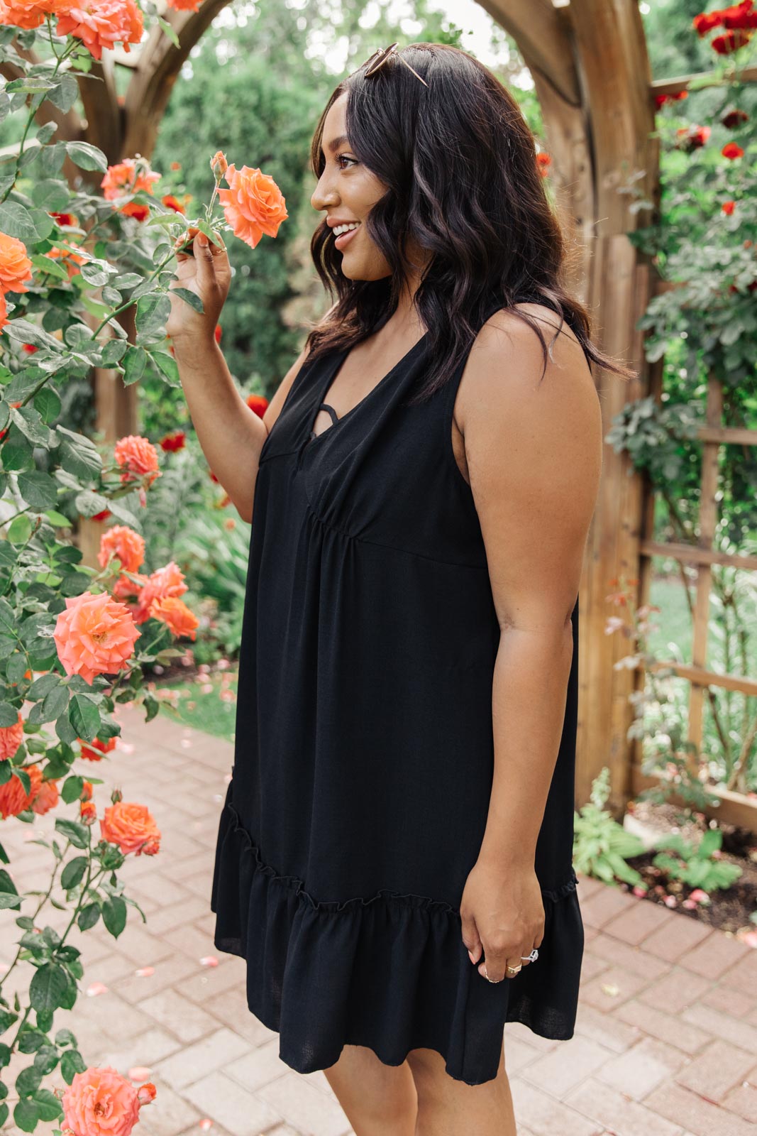 Tiered in Black Dress